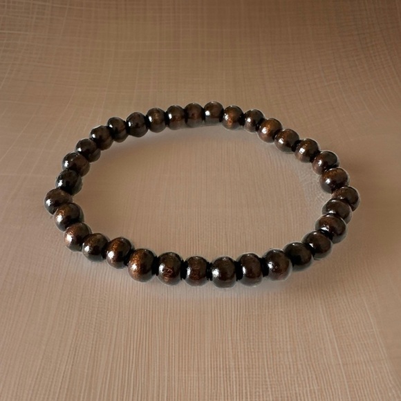 🔴 5 for $10 ONE Vintage Style Bohemian Wooden Beaded Stacking Bracelet - Picture 2 of 7